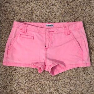 Express neon pink shorts